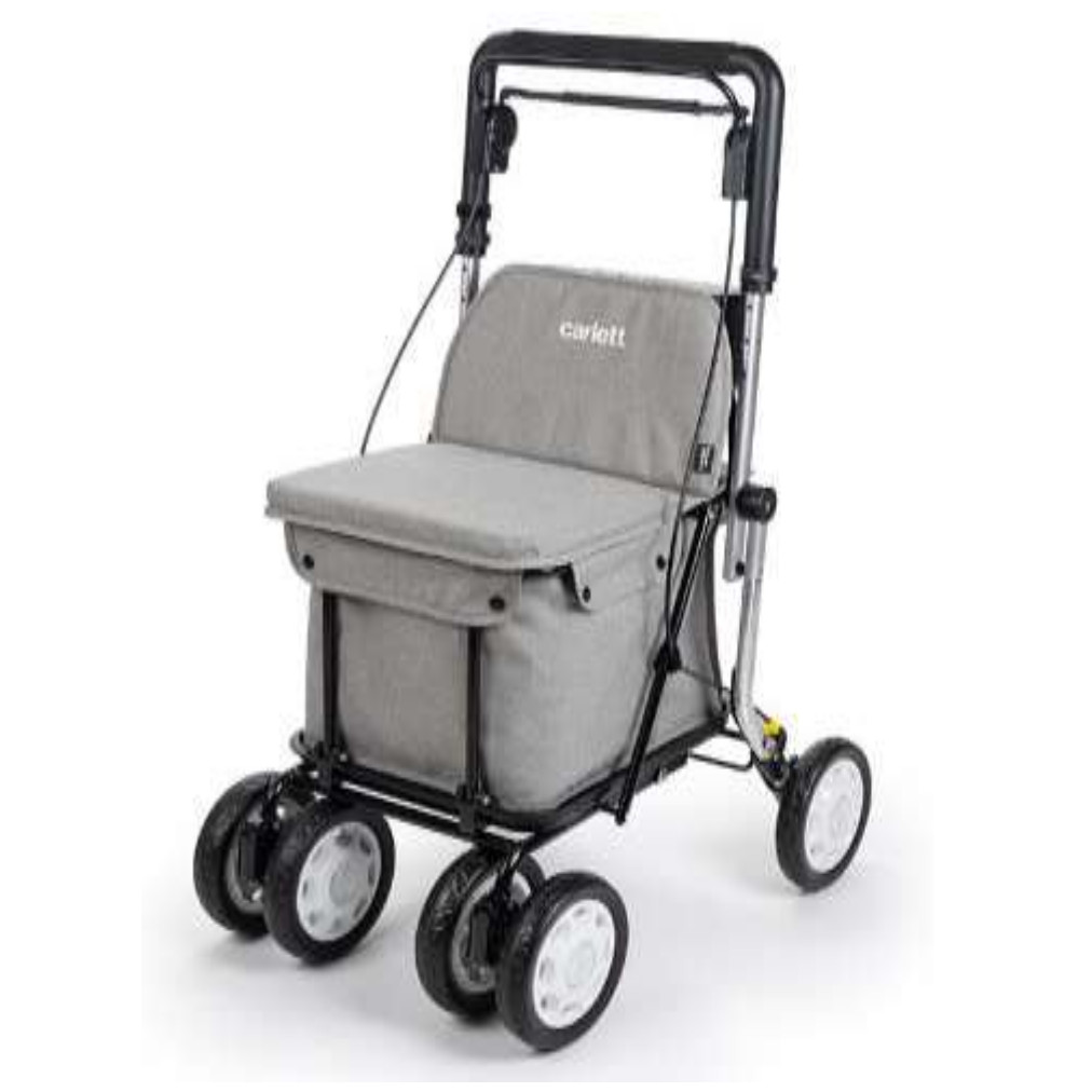 Deambulatore Rollator alluminio per esterno con Borsa