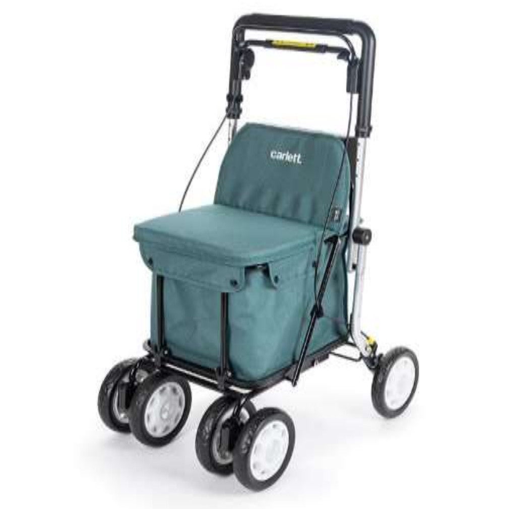 Deambulatore Rollator alluminio per esterno con Borsa