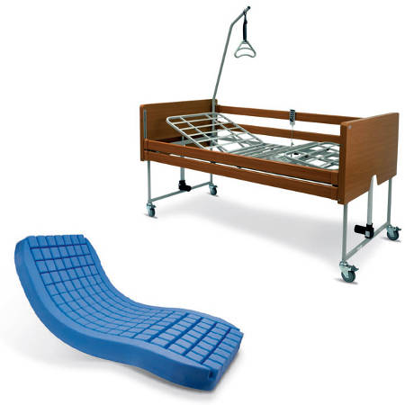 Letto malati elettrico + Materasso antidecubito Polyplot 1