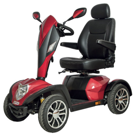 Scooter per anziani con motore elettrico e sedile imbottito