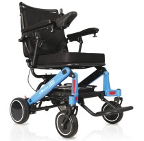 Carrozzina elettrica telaio in alluminio pieghevole