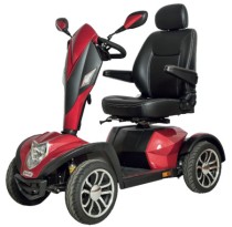 Scooter per anziani con motore elettrico e sedile imbottito