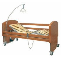 Letto da degenza elettrico con sponde e doghe in legno Rebecca 15000014