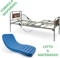 Letto ospedaliero elettrico a 2 movimenti + Materasso antidecubito